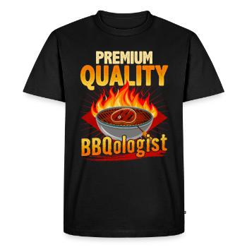 BBQologist - Grilling - Men's Premium Organic T-Shirt - black - Front - Nico (187cm)