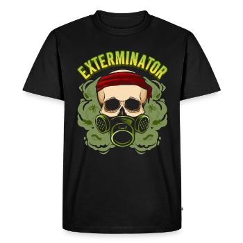 Masque à gaz Exterminateur - Lutte antiparasitaire - T-shirt Premium bio Homme - noir - Devant - Nico (187cm)