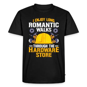 I enjoy long romantic walks through - Men's Premium Organic T-Shirt - black - Front - Nico (187cm)