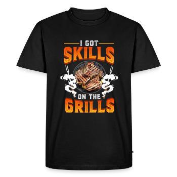 I have skills on the grills - grilling - Men's Premium Organic T-Shirt - black - Front - Nico (187cm)