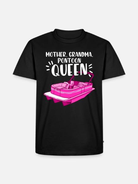 Mutter Oma Pontoon Queen - Pontonboot - Männer Premium Bio T-Shirt - Schwarz