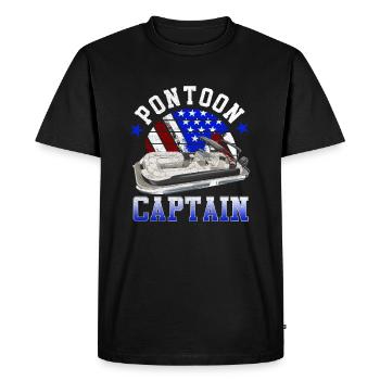 Pontoon Captain - Pontoon Boat - Men's Premium Organic T-Shirt - black - Front - Nico (187cm)