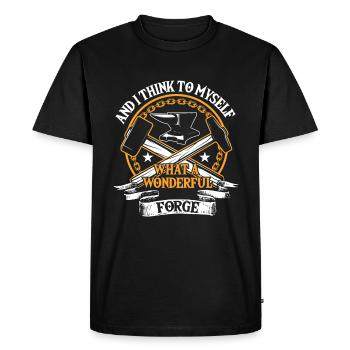 And I think to myself, what a wonderful - Men's Premium Organic T-Shirt - black - Front - Nico (187cm)
