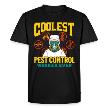 The coolest pest controller ever - - Men's Premium Organic T-Shirt - black - Front - Nico (187cm)