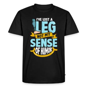 J’ai perdu ma jambe, pas mon sens de - T-shirt Premium bio Homme - noir - Devant - Nico (187cm)