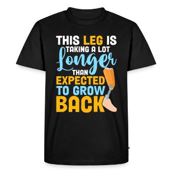 This leg speaks much longer - prosthetic leg - Men's Premium Organic T-Shirt - black - Front - Nico (187cm)