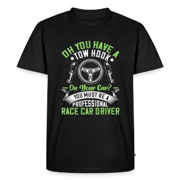 Oh, vous avez un crochet de remorquage sur votre voiture - - T-shirt Premium bio Homme - noir - Devant - Nico (187cm)