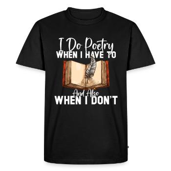 - Poésie poétique - T-shirt Premium bio Homme - noir - Devant - Nico (187cm)