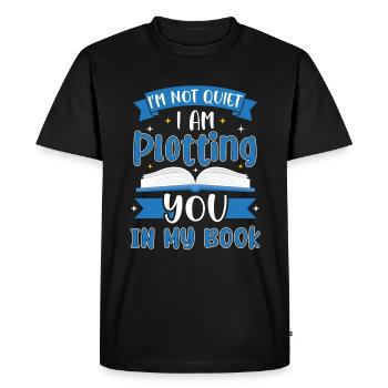 Je ne suis pas silencieux, je t’attire dans mon - T-shirt Premium bio Homme - noir - Devant - Nico (187cm)