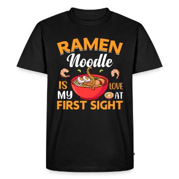 Les nouilles ramen sont mon coup de foudre - T-shirt Premium bio Homme - noir - Devant - Nico (187cm)