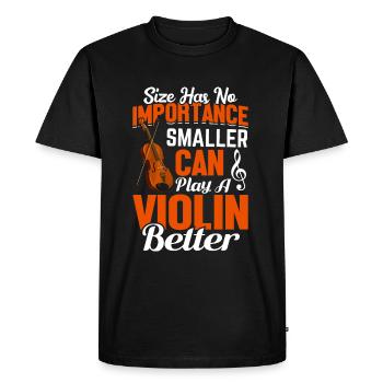 Jouer mieux un violon - Violon - T-shirt Premium bio Homme - noir - Devant - Nico (187cm)