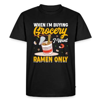 When I buy groceries, I just want ramen - Men's Premium Organic T-Shirt - black - Front - Nico (187cm)