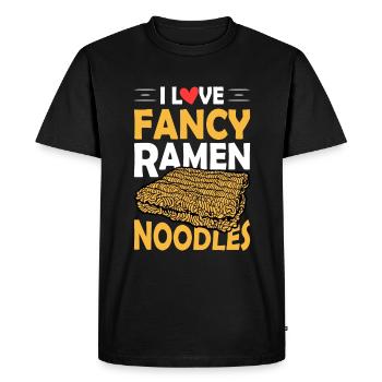I Love Fancy Ramen Noodles - Ramen Noodles - T-shirt Premium bio Homme - noir - Devant - Nico (187cm)
