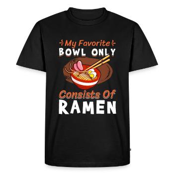 Mon bol préféré est juste les ramen - T-shirt Premium bio Homme - noir - Devant - Nico (187cm)
