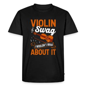 Du swag de violon, je ne m’en vanterais pas... - T-shirt Premium bio Homme - noir - Devant - Nico (187cm)