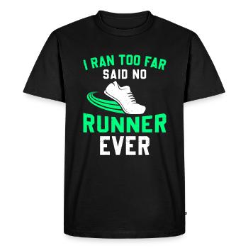 Jogging Dicton pour courir - Runners - T-shirt Premium bio Homme - noir - Devant - Nico (187cm)