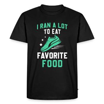 Jogging Dicton pour courir - Runners - T-shirt Premium bio Homme - noir - Devant - Nico (187cm)