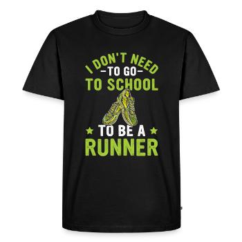 Jogging Dicton pour courir - Runners - T-shirt Premium bio Homme - noir - Devant - Nico (187cm)