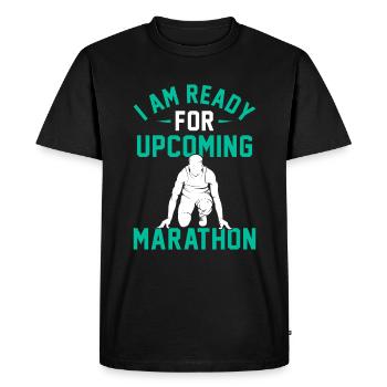 Jogging Dicton pour courir - Runners - T-shirt Premium bio Homme - noir - Devant - Nico (187cm)