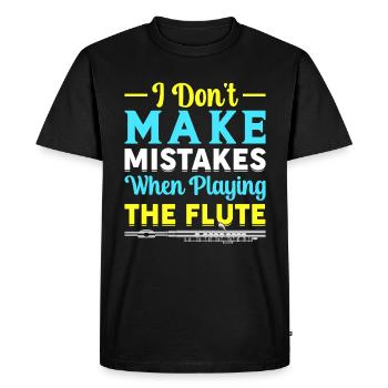 Je ne fais pas d’erreurs en jouant de la flûte - T-shirt Premium bio Homme - noir - Devant - Nico (187cm)