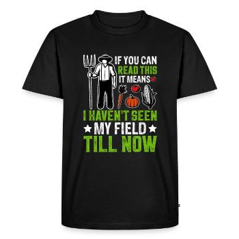 Quota d’agriculteur pour tracteurs agricoles - T-shirt Premium bio Homme - noir - Devant - Nico (187cm)