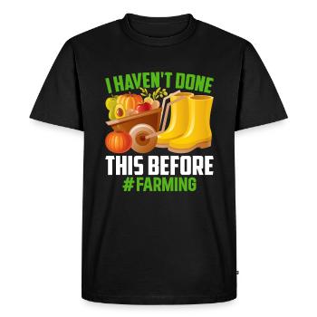 Quota d’agriculteur pour tracteurs agricoles - T-shirt Premium bio Homme - noir - Devant - Nico (187cm)