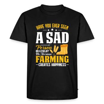 Quota d’agriculteur pour tracteurs agricoles - T-shirt Premium bio Homme - noir - Devant - Nico (187cm)