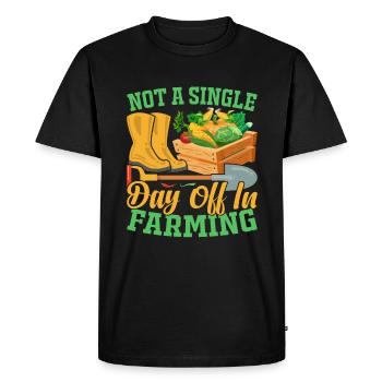 Quota d’agriculteur pour tracteurs agricoles - T-shirt Premium bio Homme - noir - Devant - Nico (187cm)