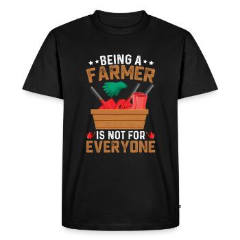 Quota d’agriculteur pour tracteurs agricoles - T-shirt Premium bio Homme - noir - Devant - Nico (187cm)
