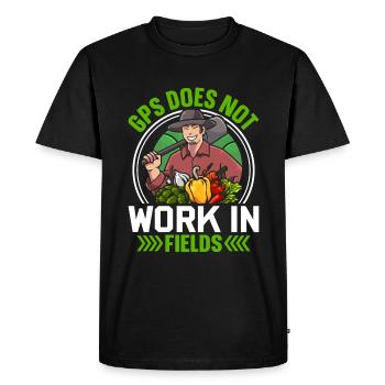 Quota d’agriculteur pour tracteurs agricoles - T-shirt Premium bio Homme - noir - Devant - Nico (187cm)