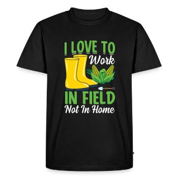 Quota d’agriculteur pour tracteurs agricoles - T-shirt Premium bio Homme - noir - Devant - Nico (187cm)