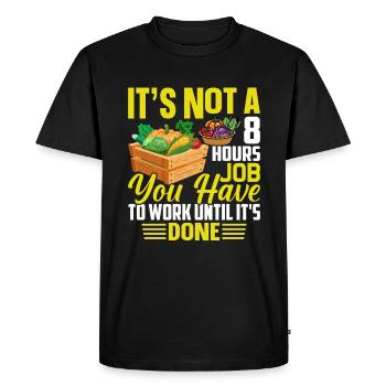 Quota d’agriculteur pour tracteurs agricoles - T-shirt Premium bio Homme - noir - Devant - Nico (187cm)