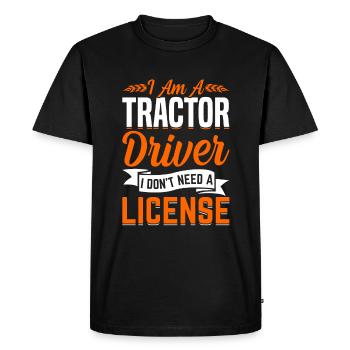 Quota d’agriculteur pour tracteurs agricoles - T-shirt Premium bio Homme - noir - Devant - Nico (187cm)
