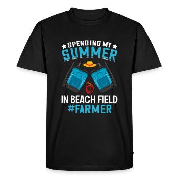 Quota d’agriculteur pour tracteurs agricoles - T-shirt Premium bio Homme - noir - Devant - Nico (187cm)