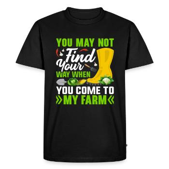 Quota d’agriculteur pour tracteurs agricoles - T-shirt Premium bio Homme - noir - Devant - Nico (187cm)