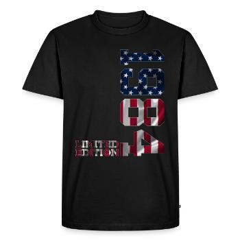 ÉDITION LIMITÉE 1984 ANNIVERSAIRE AMÉRICAIN - T-shirt Premium bio Homme - noir - Devant - Nico (187cm)