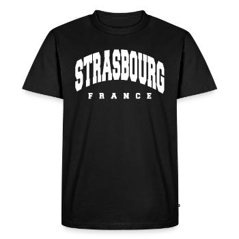 Strasbourg - T-shirt Premium bio Homme - noir - Devant - Nico (187cm)