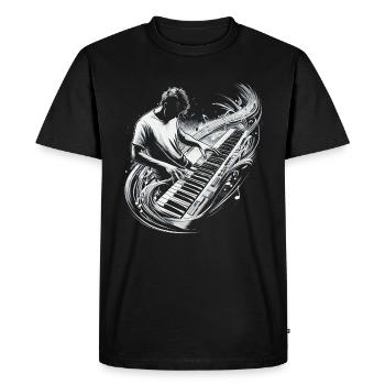 Keyboarder Keyboard - Men's Premium Organic T-Shirt - black - Front - Nico (187cm)