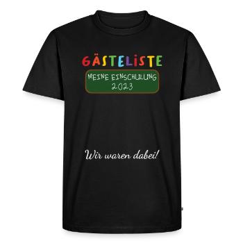Schoolchild 2024 Guest List School Enrollment - Men's Premium Organic T-Shirt - black - Front - Nico (187cm)