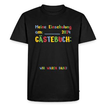 Schoolchild 2024 Guest list were there School enrollment - Men's Premium Organic T-Shirt - black - Front - Nico (187cm)