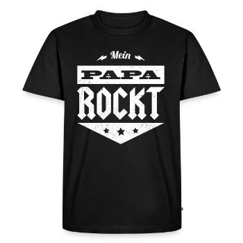 Mes roches de papa - T-shirt Premium bio Homme - noir - Devant - Nico (187cm)
