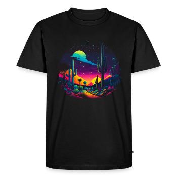 Colorful Sky - Men's Premium Organic T-Shirt - black - Front - Nico (187cm)