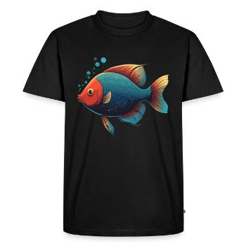 Ocean Fish - Men's Premium Organic T-Shirt - black - Front - Nico (187cm)