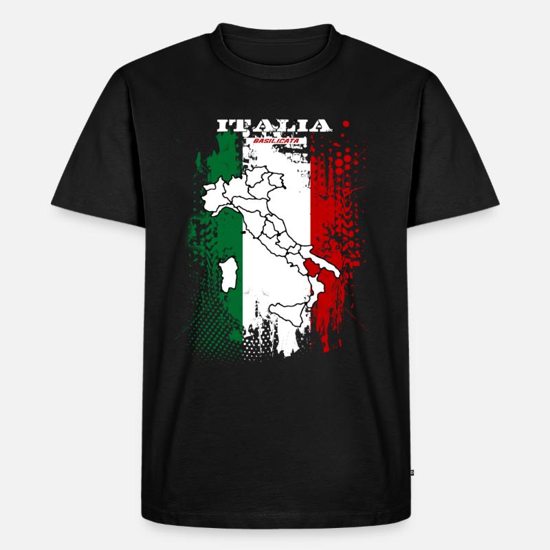 Basilicata - Männer Premium Bio T-Shirt - Schwarz