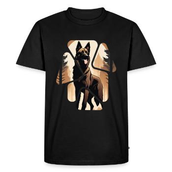 Chien de race doberman - T-shirt Premium bio Homme - noir - Devant - Nico (187cm)