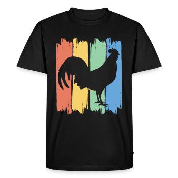 Poulet fermier poulets éleveurs poulet - T-shirt Premium bio Homme - noir - Devant - Nico (187cm)