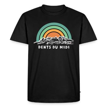 Dents du Midi Switzerland Mountain Valais Valais Souvenir - Men's Premium Organic T-Shirt - black - Front - Nico (187cm)