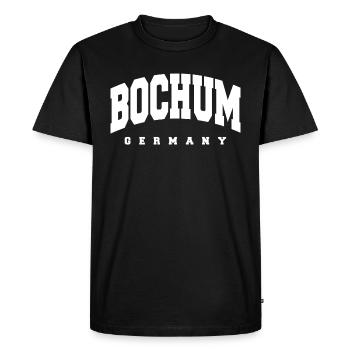 Bochum - Men's Premium Organic T-Shirt - black - Front - Nico (187cm)