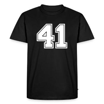 Numéro 41 - T-shirt Premium bio Homme - noir - Devant - Nico (187cm)