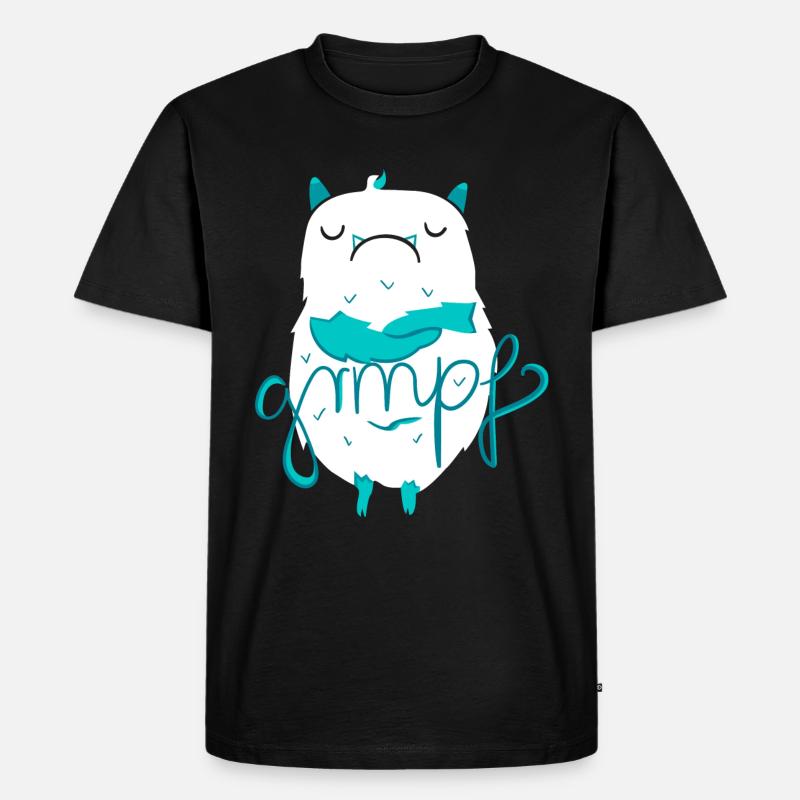 Mr. Grmpf - Männer Premium Bio T-Shirt - Schwarz